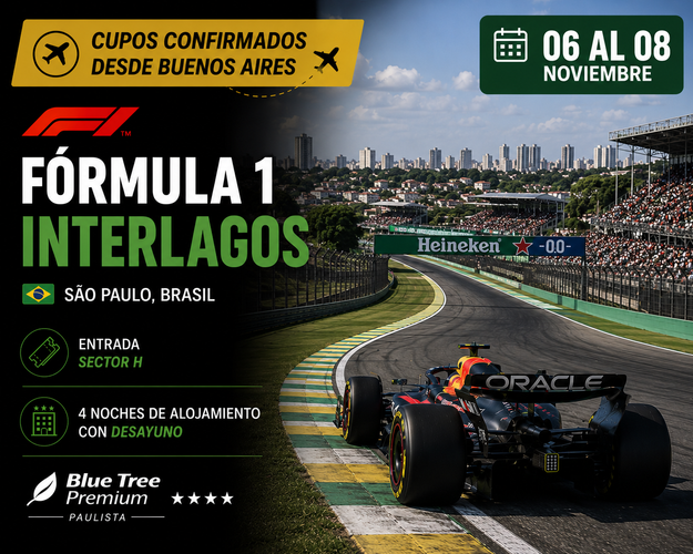 Imagen - Fórmula 1 | Gran Premio de Interlagos - Cupos confirmados desde BUE