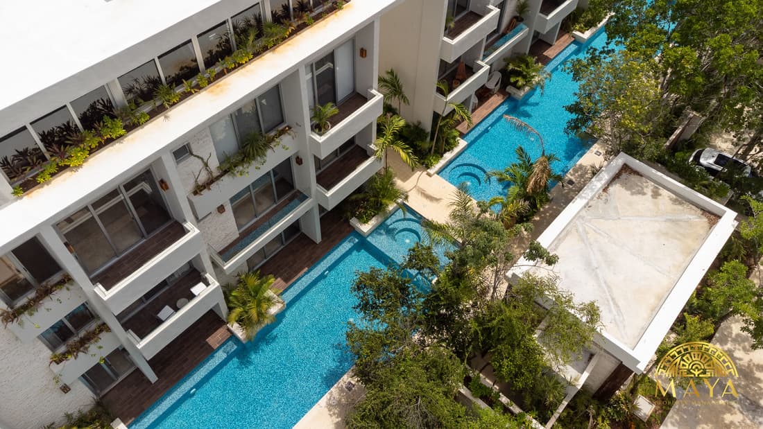 NHOA 102B Lux 1BR Condo Plunge Pool in Aldea Zama