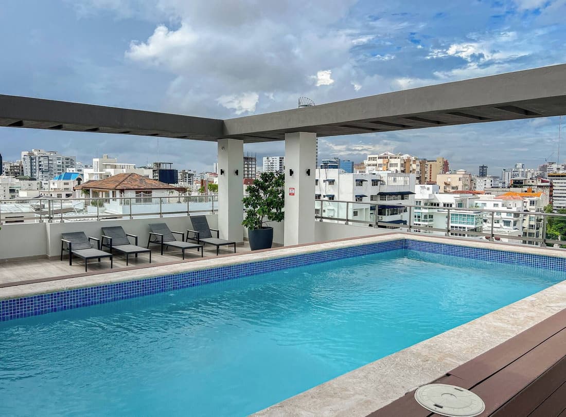 Goistay Elegant Refugio Caribeño 1br Gym Pool Naco APT 9F