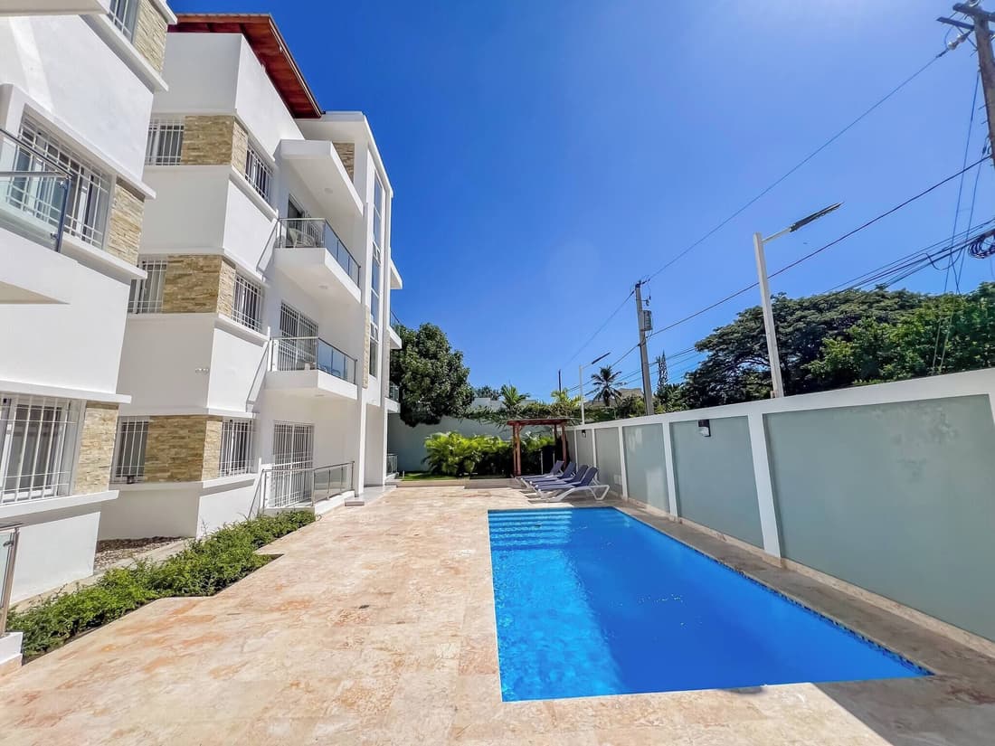 New 2BR APT in Sosua Town, Close to Strip and Next to Supermarket