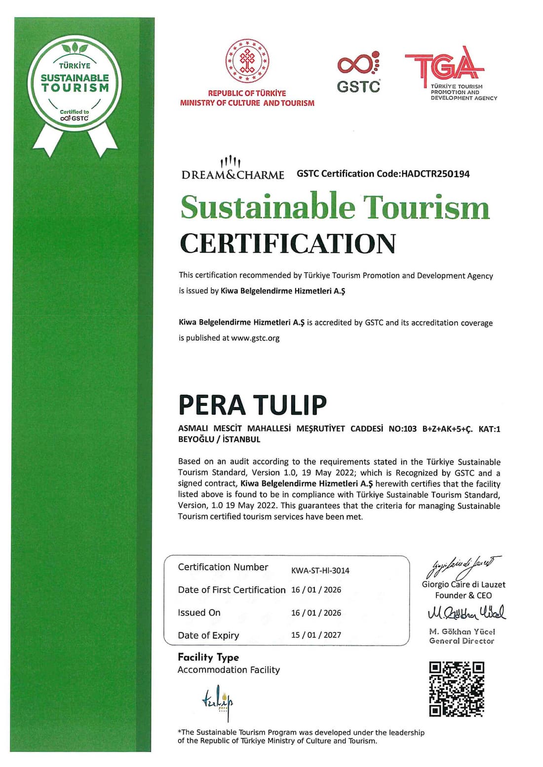 Pera Tulip Hotel & SPA