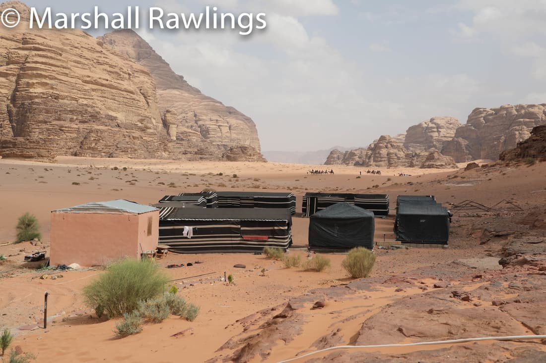 Martian desert camp
