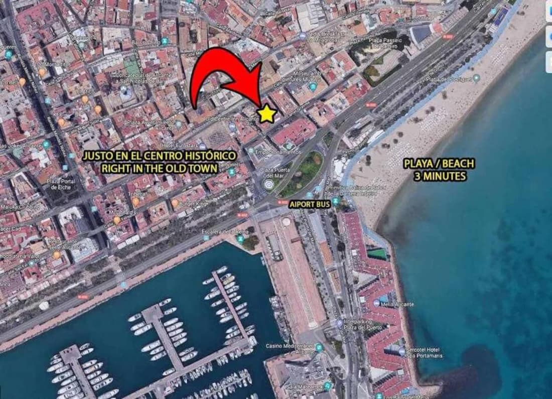Apartment in Alicante downtown/El Postiguet beach