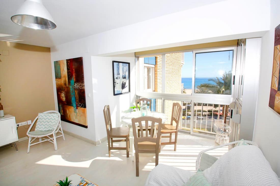 San Juan Beach apartment with AC and views
