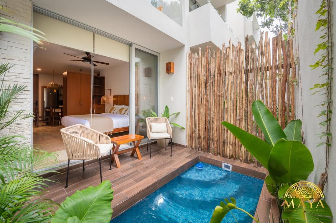 NHOA 108A Lux 2BR Condo Plunge Pool in Aldea Zama