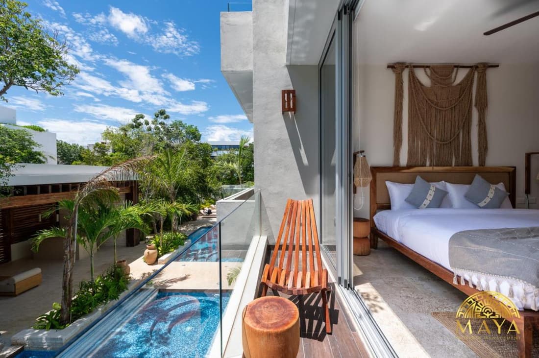 NHOA 207B Lux 1BR Condo Pool View in Aldea Zama