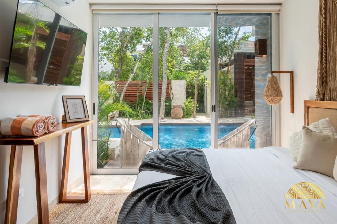 NHOA 107A Lux 2BR Condo Pool access in Aldea Zama