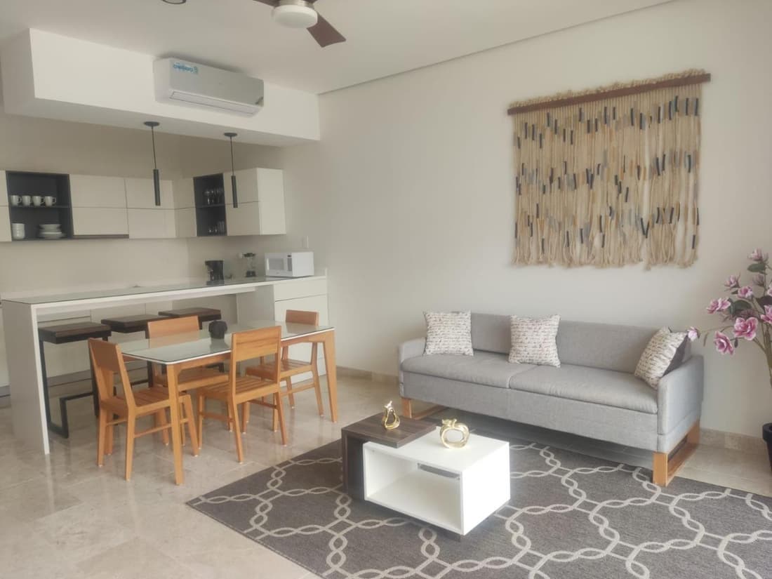 Apartamento 1 dorm amplia terraza Aldea Zama Tulum