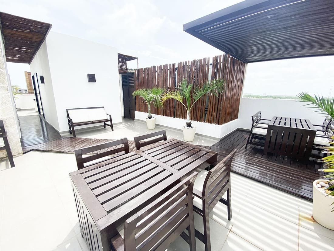 Estudio con rooftop cerca de la playa y 5ta av
