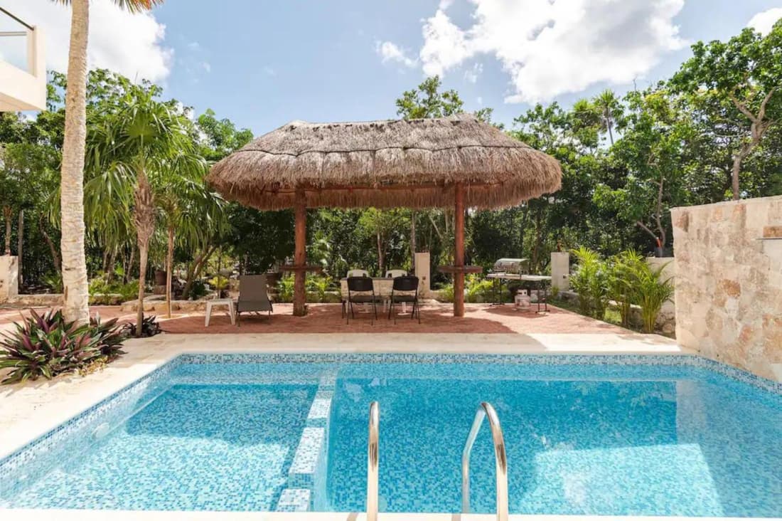 Departamento 2, Tulum Country Home, con Muelle de Pesca, Club de Playa, Alberca, Cenote y Campo de Golf, Contrata Day Pass Bahia Principe