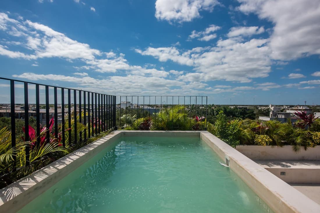 Bright 2BR Loft with Rooftop Pool in Best Tulum Downtown Location