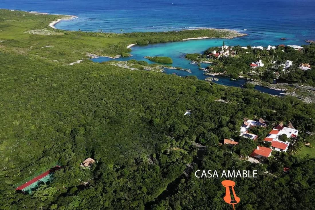 Villa con piscina y acceso a laguna Yalku, Akumal
