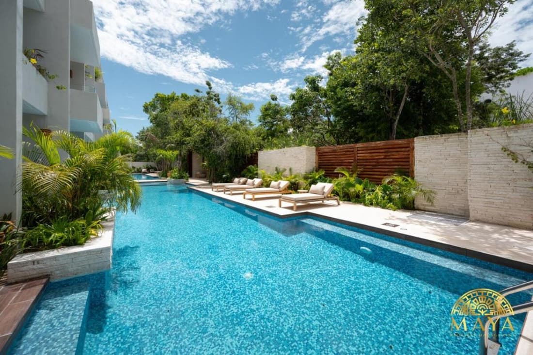 NHOA 205C Lux 1BR Condo Pool View in Aldea Zama