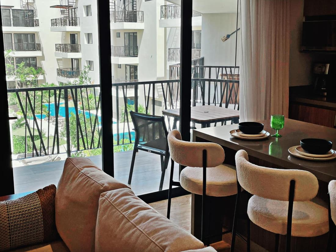 1 BedRoom with King Bed and Balcony with Amenities View