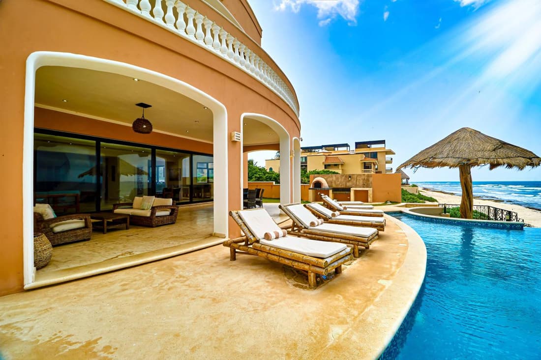 Luxury 7 Bedroom Oceanfront Villa at Hacienda Tankah with Infinity Pool & Premium Hospitality