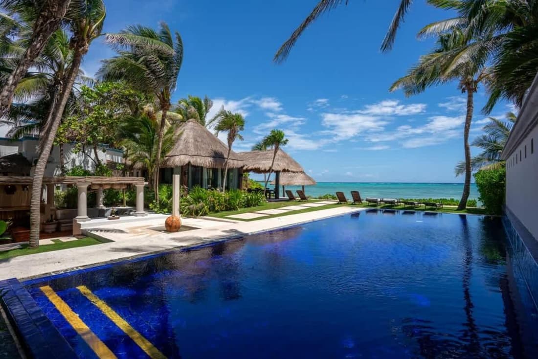 6BR Exclusive Beachfront Villa w/ Pool in Tulum