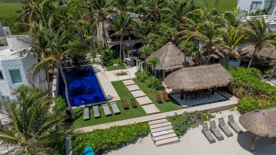 6BR Exclusive Beachfront Villa w/ Pool in Tulum