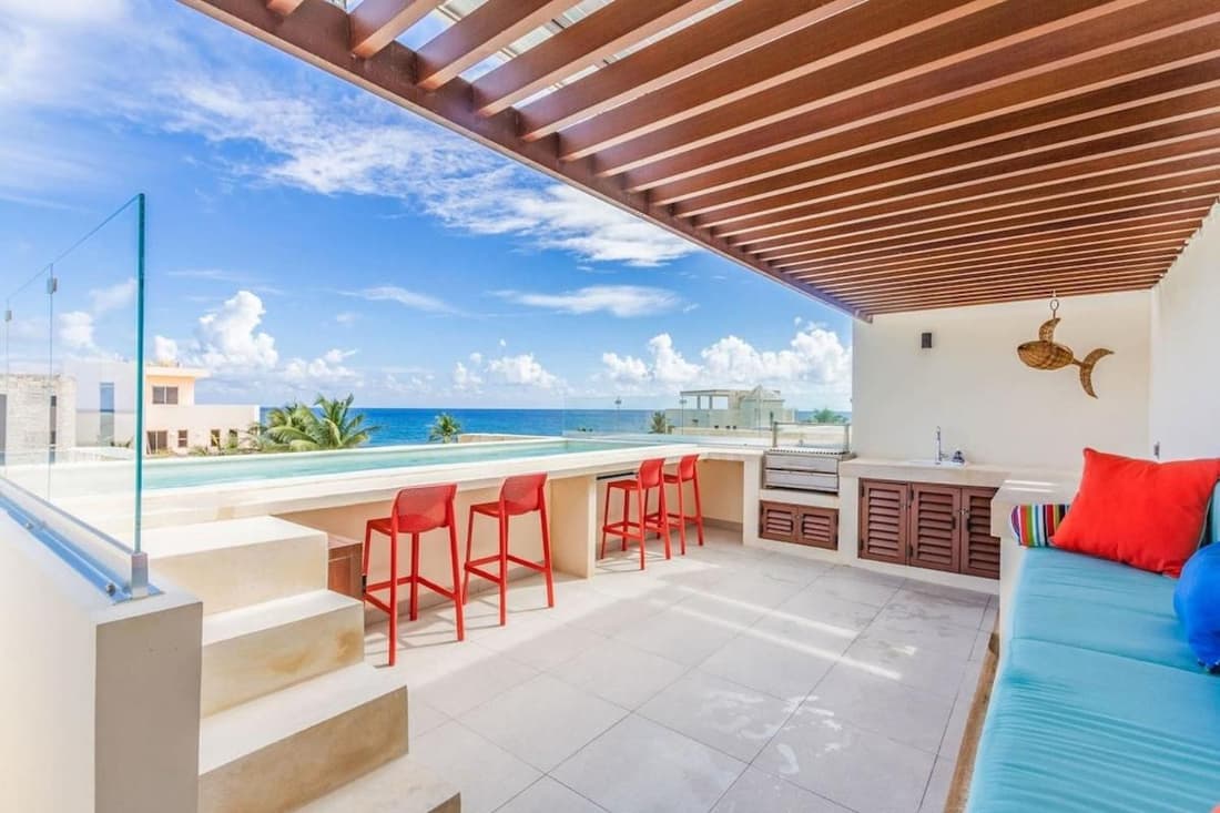 Tortuga Azul Private Terrace Rooftop Pool W BBQ Beach Access 11 Pools Beach Club