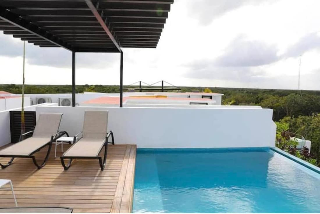 Penthouse with private terrace in Tulum, 1 Br