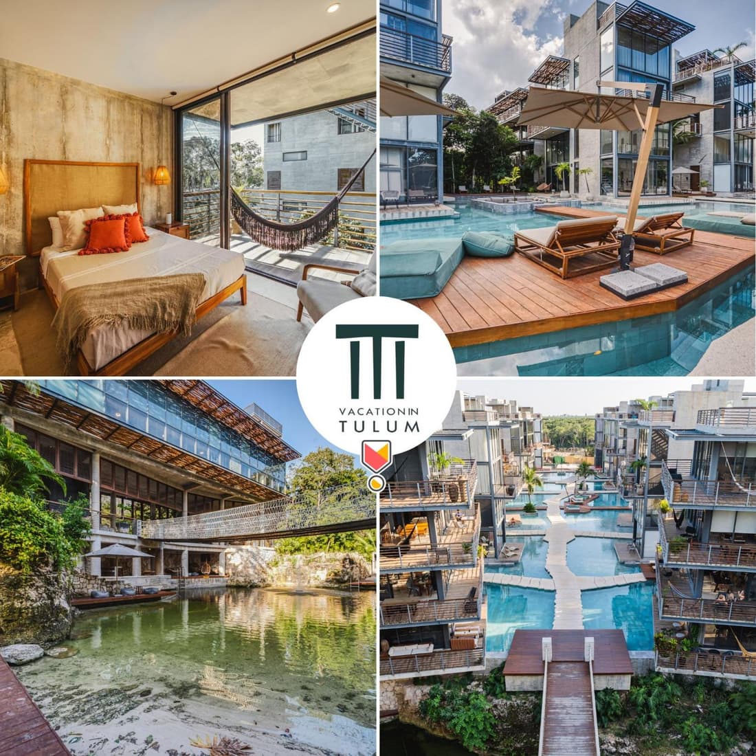 Classy 2BR on Private Cenote Big Gym Roof Pool