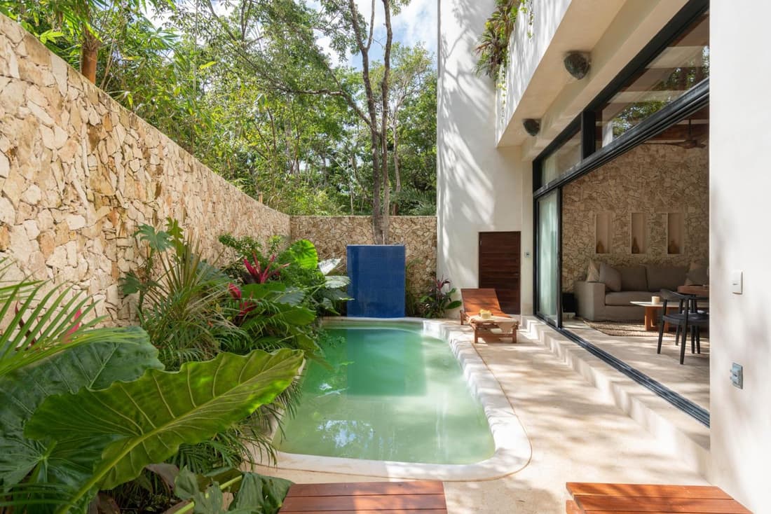 Chic Villa-Apartment in Aldea Zama, Private Pool & Security