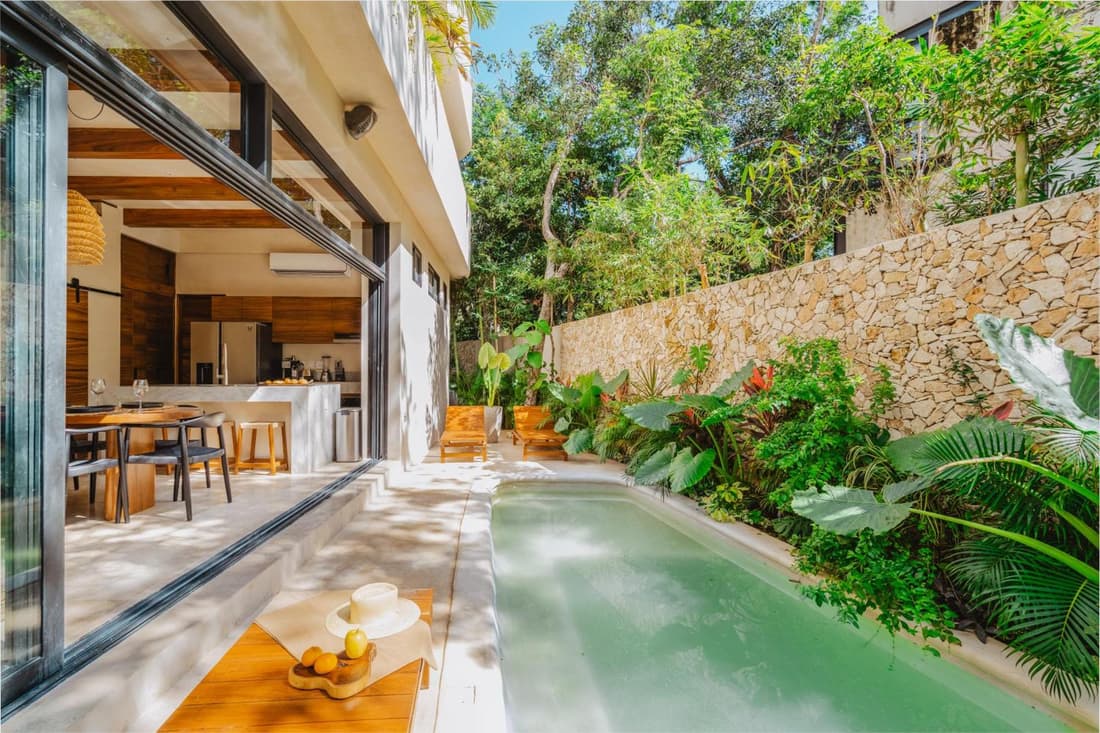 Chic Villa-Apartment in Aldea Zama, Private Pool & Security