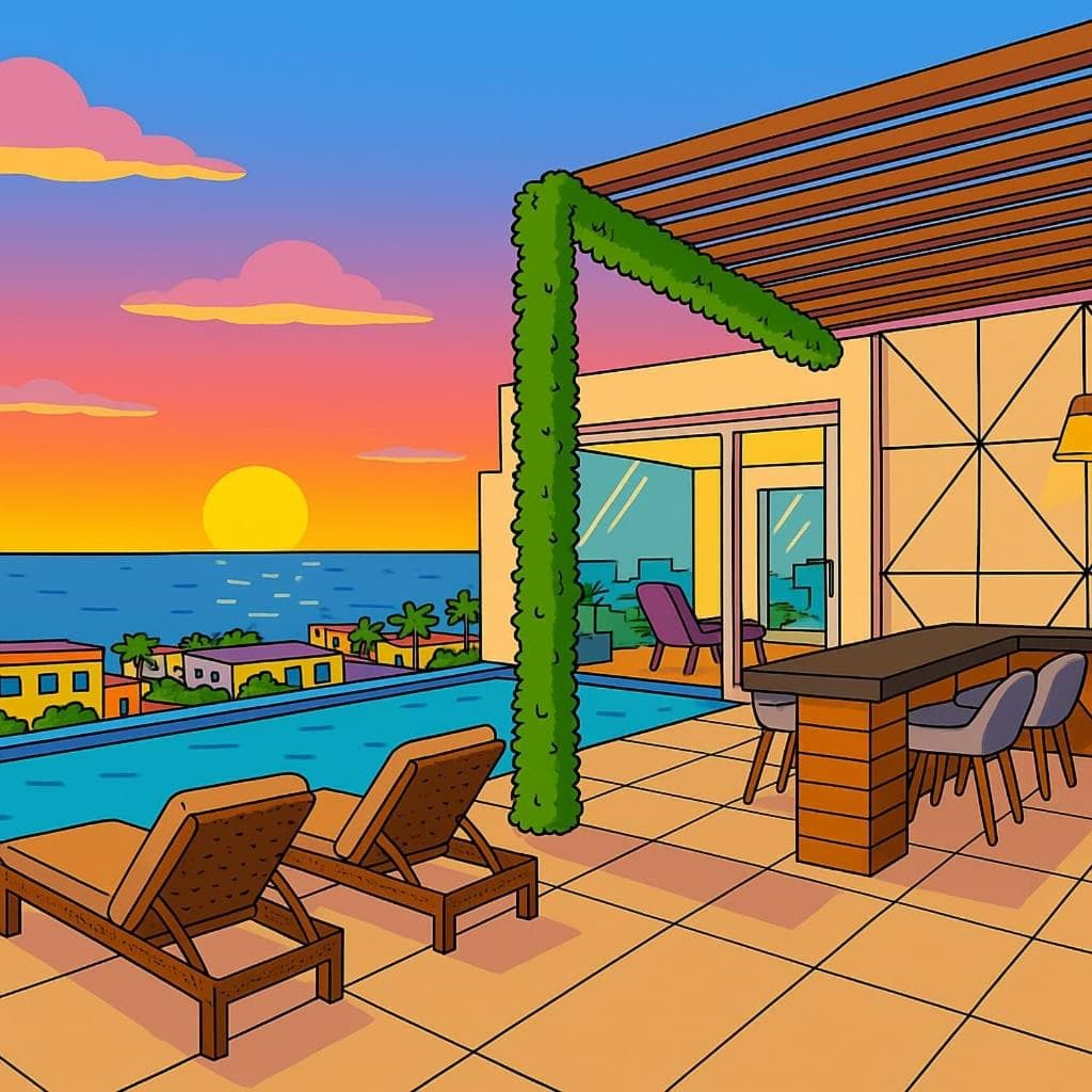 Central Studio - Rooftop Pool Gym Near Beach