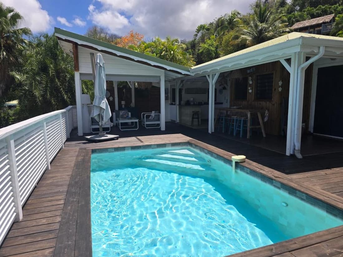 Villa perroquet vue mer avec piscine