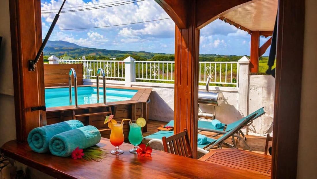 NOUBANA TONA - Villa piscine privée, vue montagne et champs de canne