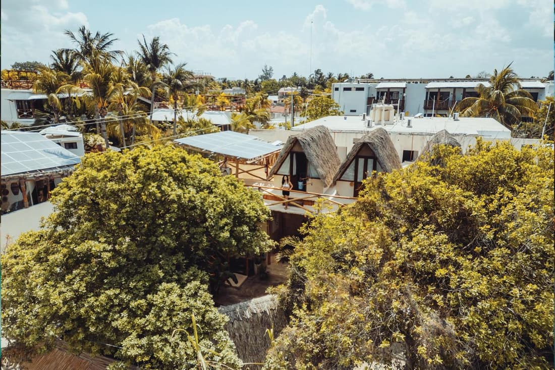Casa Balam Holbox, 6 boutique, beach-style A-frame cabañas, fully equipped shared outdoor kitchen, self check in