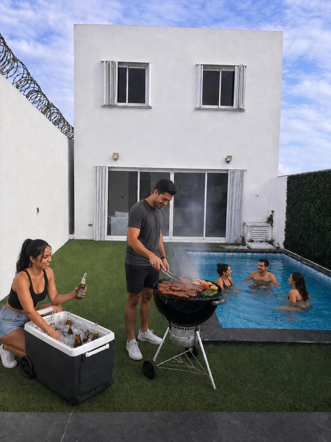 House with Private Pool BBQ Beach 15 Min Away