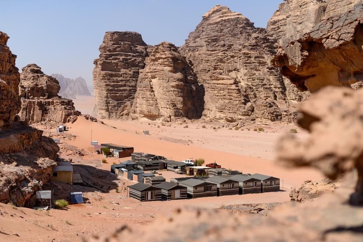 Martian desert camp