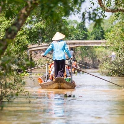 Navigare il delta del Mekong a bordo di un sampan - Delta del Mekong
