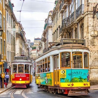 I caratteristici tram di Lisbona - Lisbona