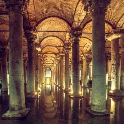 La cisterna sotterranea di epoca romana - Istanbul