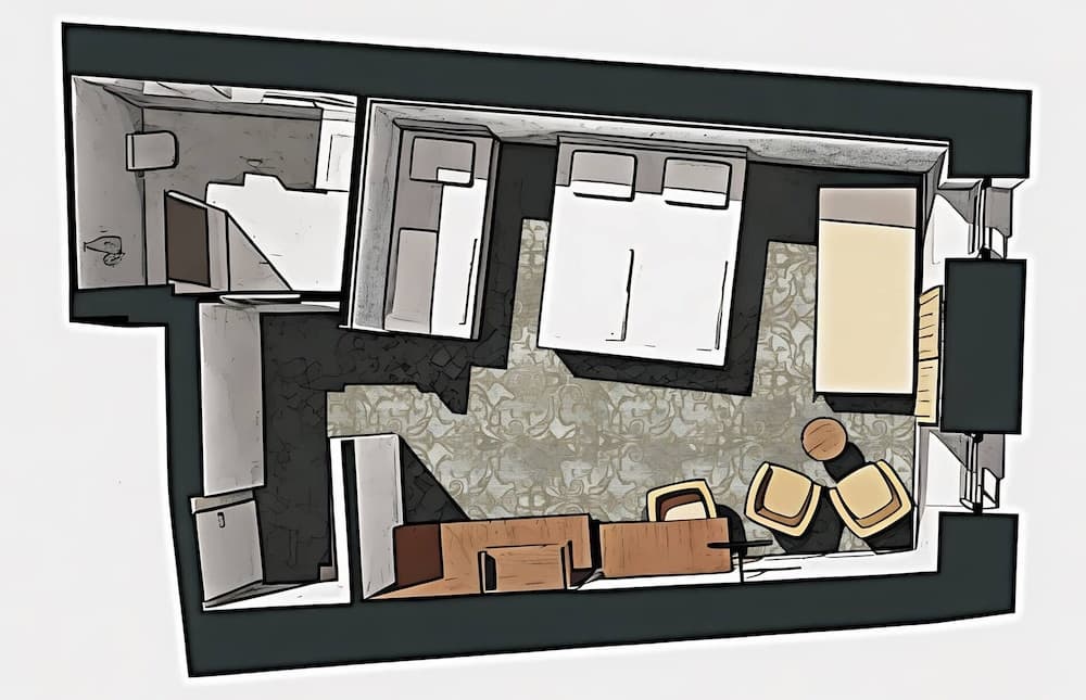 Hotel Mondschein, Floor plan