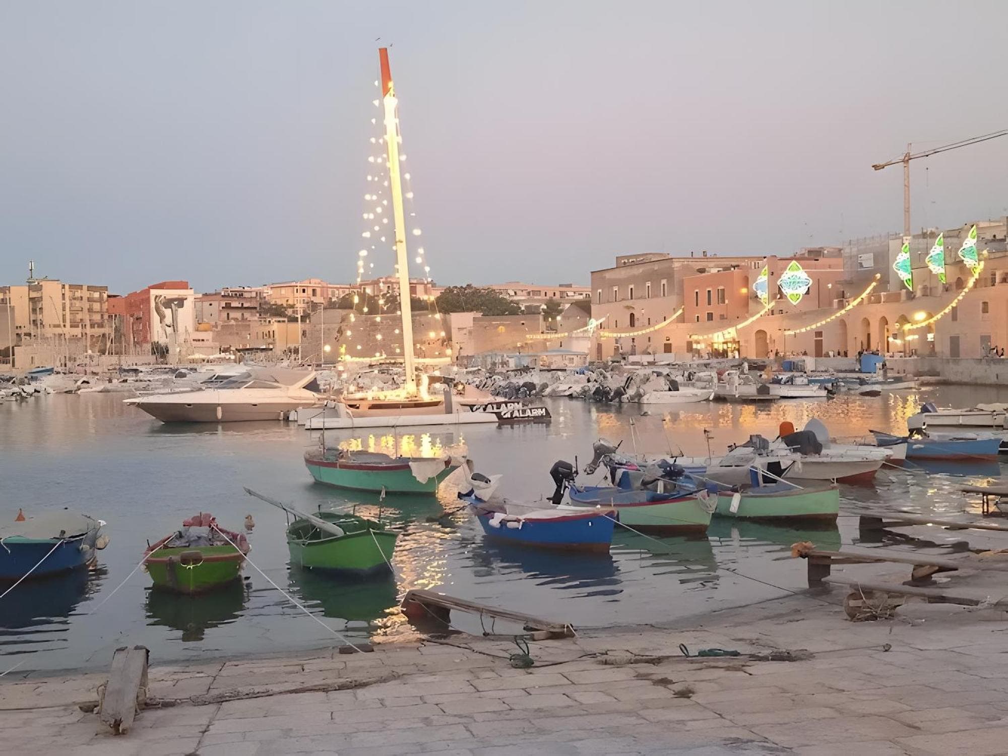 Quo Vadis Yacht in Bisceglie Harbor