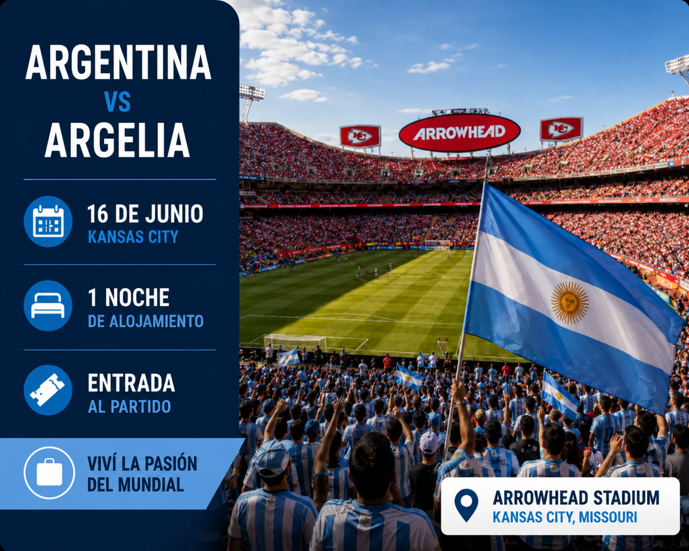 Argentina vs Argelia | Hotel Marriot Downtown - CATEGORÍA 1