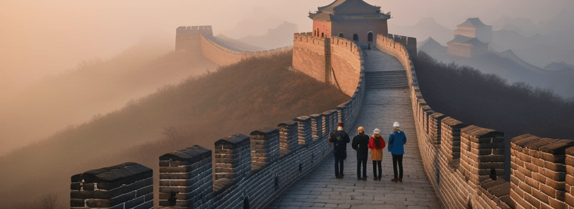 Gran Muralla China entre montañas