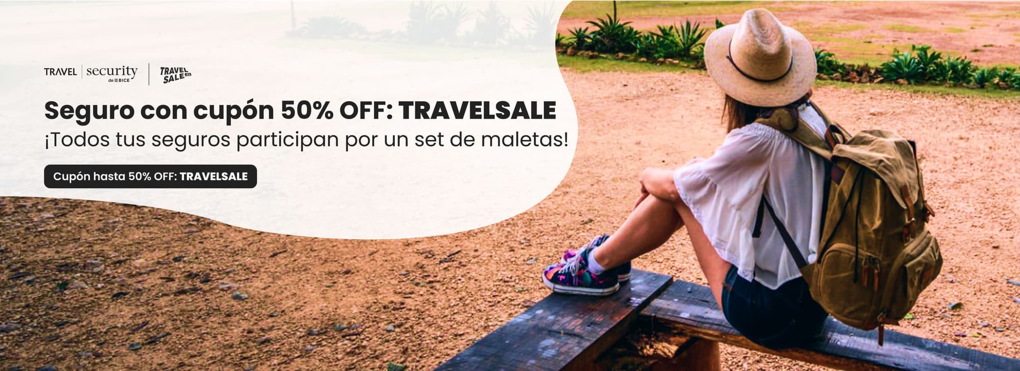 TRAVEL SALE: Seguro con cupón 50% OFF: TRAVELSALE