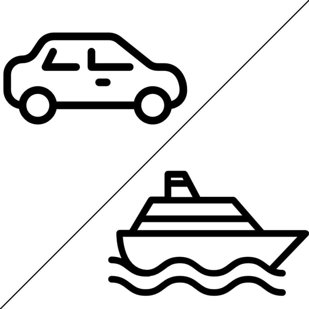 Land- & Boottransfer (ohne Guide) - von/bis Hotel