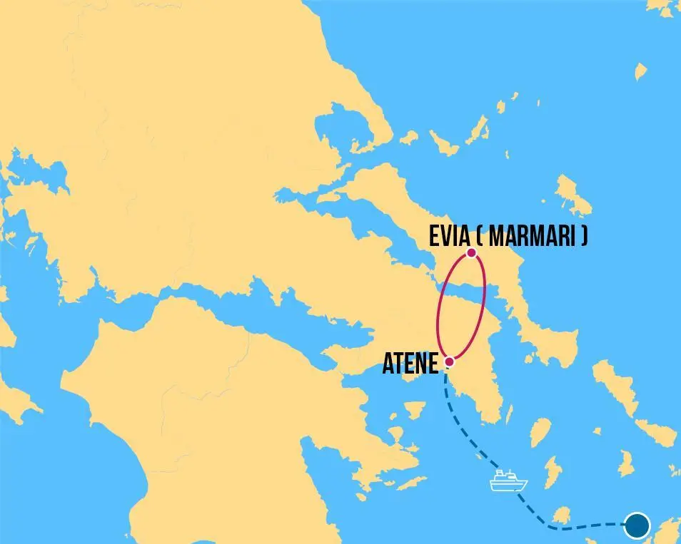 Atene e isola di Evia (Marmari)