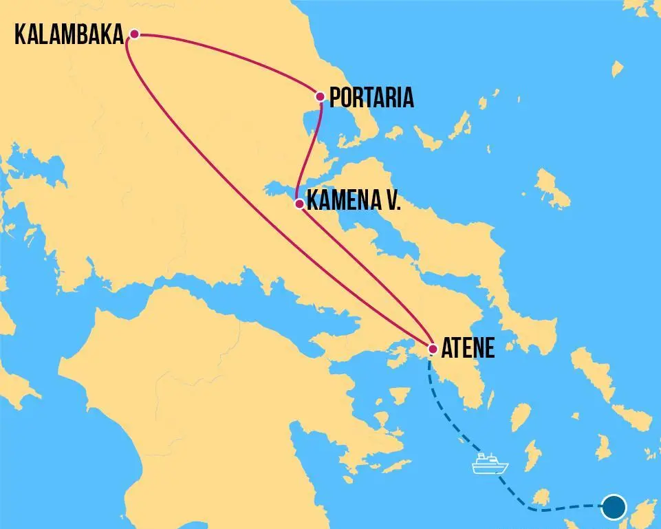 Atene, Meteore e Pelion