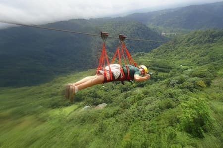 Canopy Tour met Superman en Tarzan Swing in La Fortuna