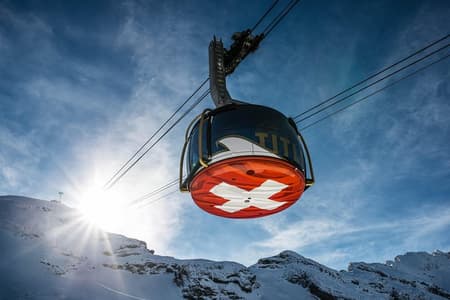 Mt Titlis Cable Car from Engelberg with Ice Flyer