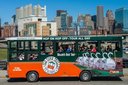 Boston Hop-On Hop-Off Trolley Tour with 14 Stops