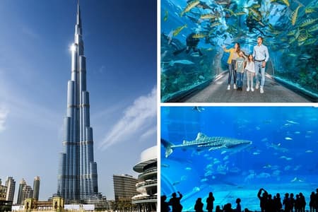 Burj Khalifa(Silver), Dubai Aquarium, UWZ & Penguin Cove Ticket