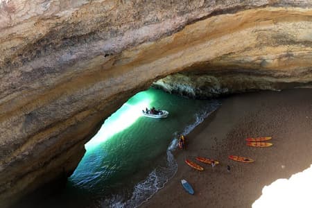 Kayak Tour to Benagil Cave & Marinha Beach - From Portimão