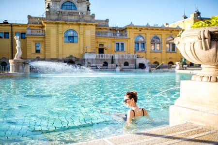 Entrada para o Spa Szechenyi em Budapeste