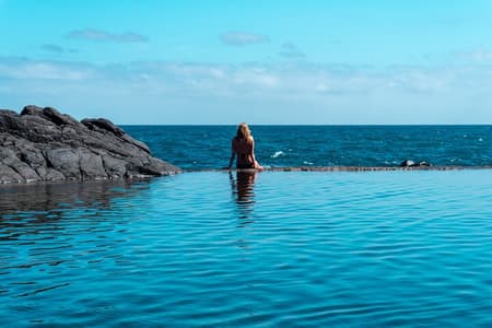 Porto Moniz, Seixal, Fanal Forest, Cliff Skywalk in Open Dak 4X4